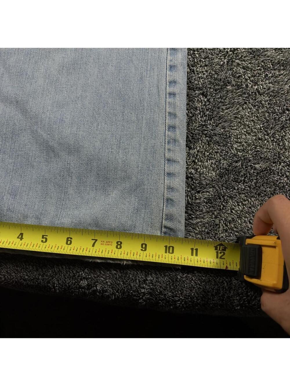 Y2K Skater Distressed Mossimo Light Wash Baggy Bootcut Jeans - Fits 37x30! - Picture 5 of 6